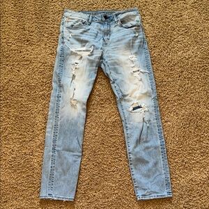 American Eagle Blue Slim Distressed Jeans